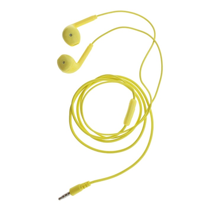 Слушалки с кабел Bibilel, жак 3,5 мм, жълто, TCL-BBL6395