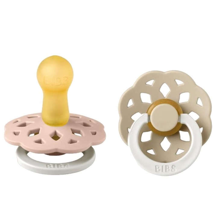 Set 2 suzete, Bibs, Cauciuc, 6-18 luni, Multicolor