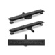 Линеен сифон Rea Greek Black Pro, 70 cm, Матов, Черен