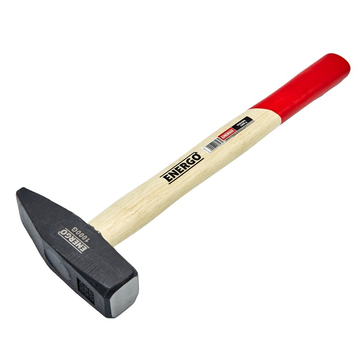 Ciocan lacatus Durabil 1000 g, maner lemn Energo