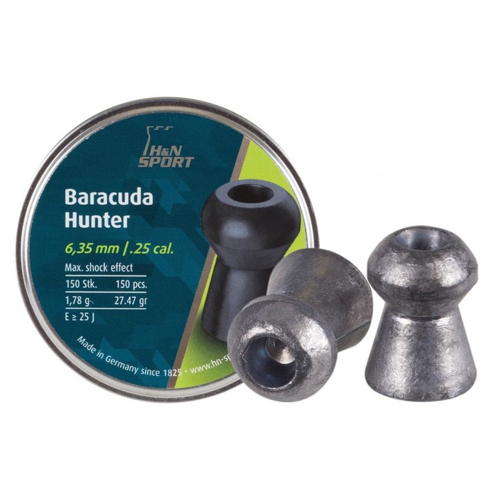 Сачми за въздушно оръжие H&N Sport Baracuda Hunter 6.35 мм, 150 броя