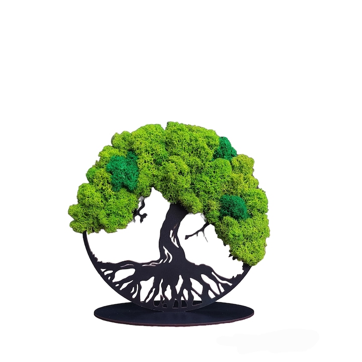 Tablou, Copacul Vietii cu suport si licheni, 20 cm