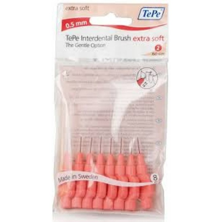 8 db-os interdentális kefe készlet, TePe, 0,5 mm