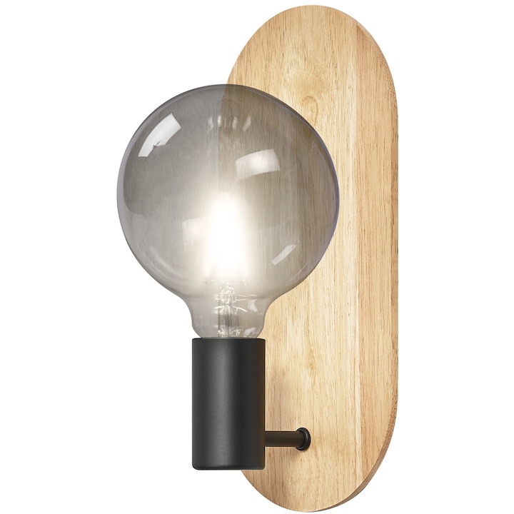 Лампа Ledvance Decor Wood, E27, 8W max, IP20, Метал/Дърво