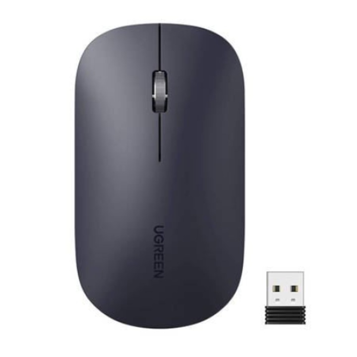 Безжична Bluetooth мишка 1000-4000 DPI, с ергономичен дизайн, Ugreen, черна