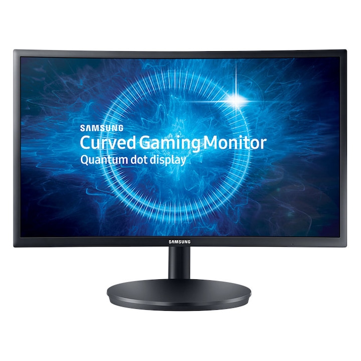 Monitor Gaming Curved QLED VA Samsung 23.5", FHD, 1ms, 144Hz, Freesync HDMI, Display Port, Pivot, Negru, C24FG70FQU