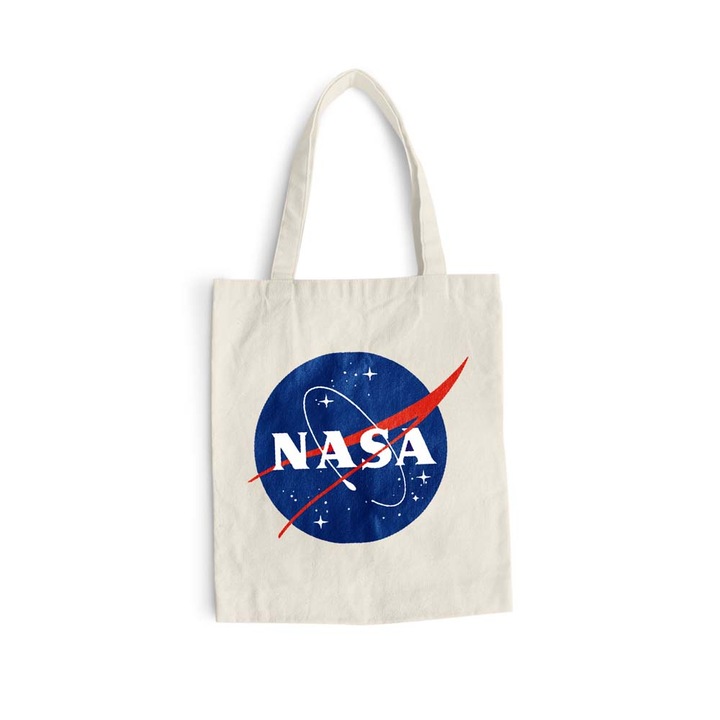 Hosszúfülü pamut bevásárló szatyor, Nasa, 38×42 cm, VA191