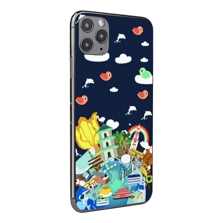 Happy World Skin Hátfólia Apple iPhone 13 Pro készülékhez, High Grip, Full Glue, Könnyű telepítés, Többszínű