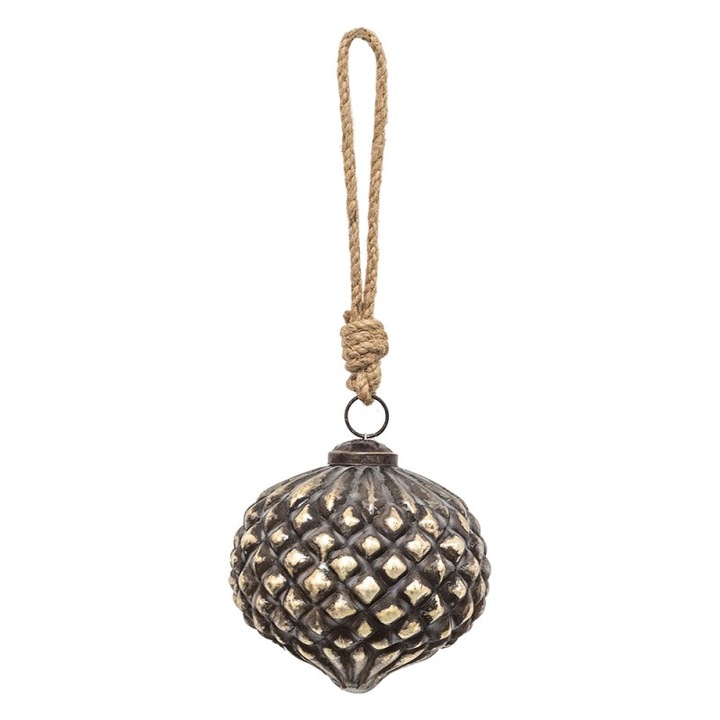 Set 6 globuri sticla maro 9x9 cm