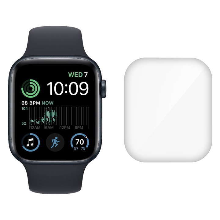 3 db SILKASE fólia készlet Apple Watch SE 2022 44 mm-es, szilikon, megújuló, teljes kijelzős