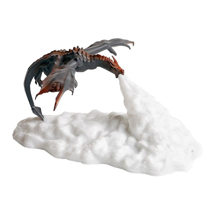 Нощна лампа, Дракон, 1V, 11см, Кафяво/Сиво