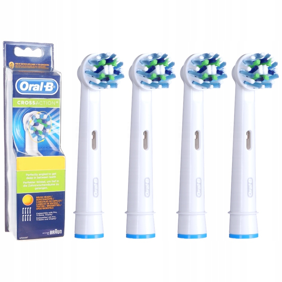 Зубная насадка. Насадка oral-b CROSSACTION 4шт. Орал би кросс экшен насадки. Зубная щетка орал би кросс экшен. Oral_b насадка для электрической зубной щетки CROSSACTION eb50-4 4шт.