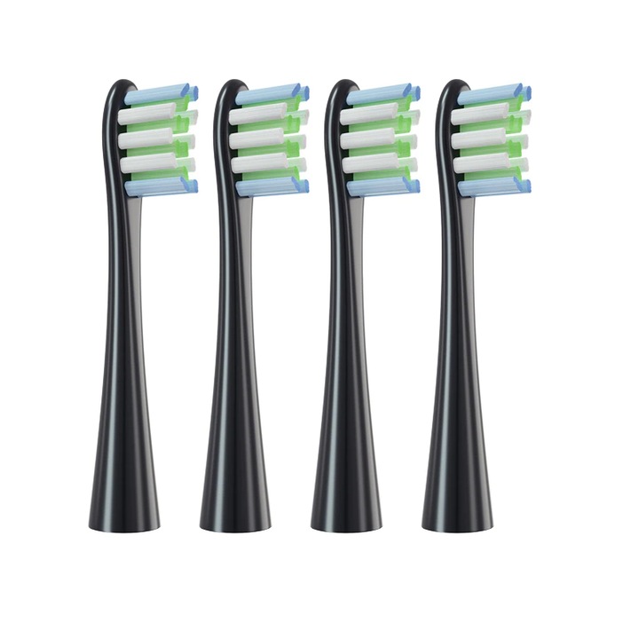 OEM 4 db-os tartalék kefefej készlet, Oclean X PRO Z1 F1 ONE AIR 2, fekete