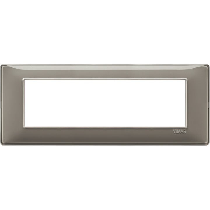 Rama decorativa pentru 7 module Vimar Plana, pentru aparataj modular,, gri