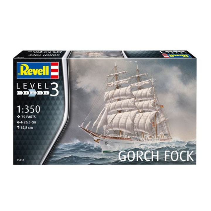 Navomodel de construit Revell Gorch Fock 75 piese
