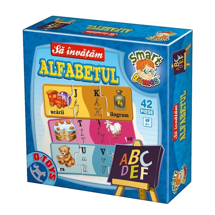 Joc Educativ, Sa Invatam Alfabetul, D-Toys, 16 Piese, + 5 ani