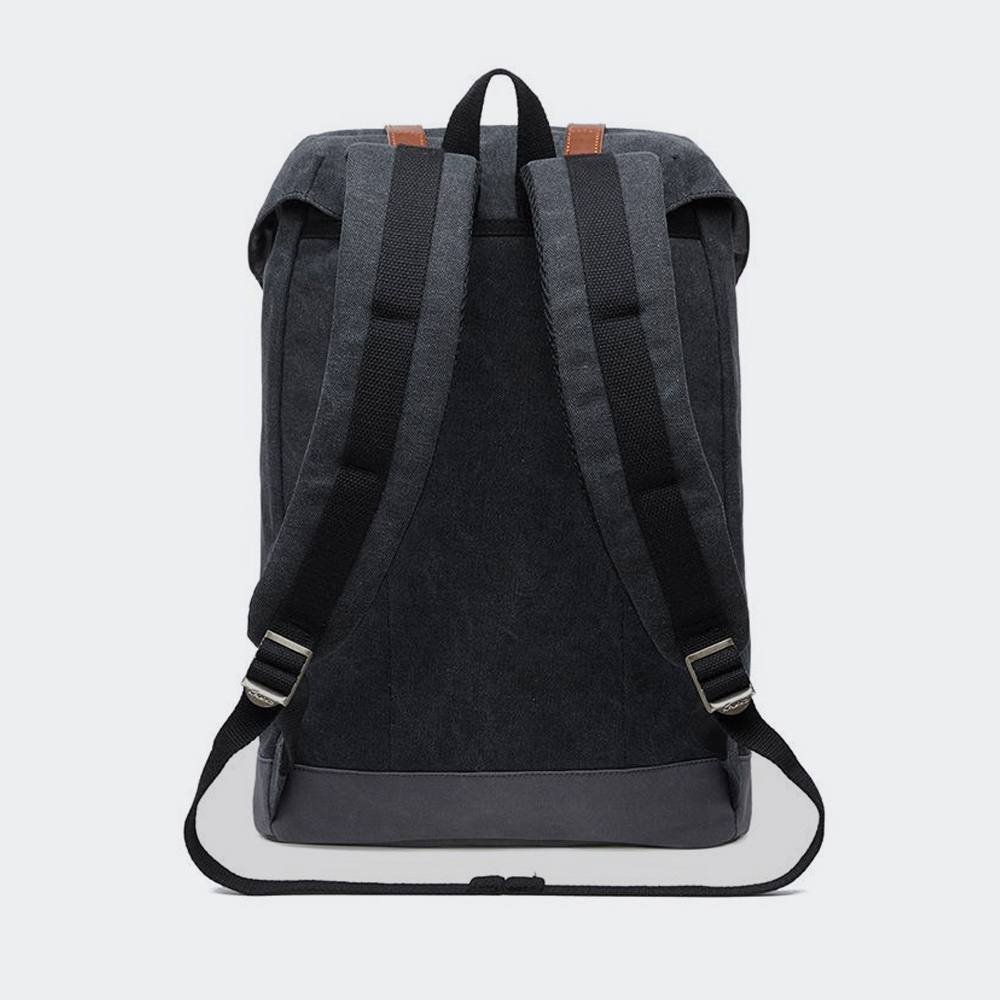 Rucsac laptop, Kaukko, Nylon/Poliester, 43x28x15 cm, Negru/Gri