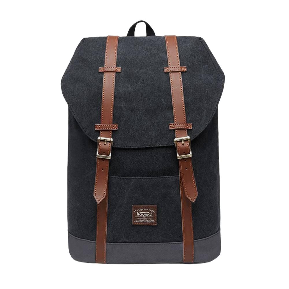 Rucsac laptop, Kaukko, Nylon/Poliester, 43x28x15 cm, Negru/Gri
