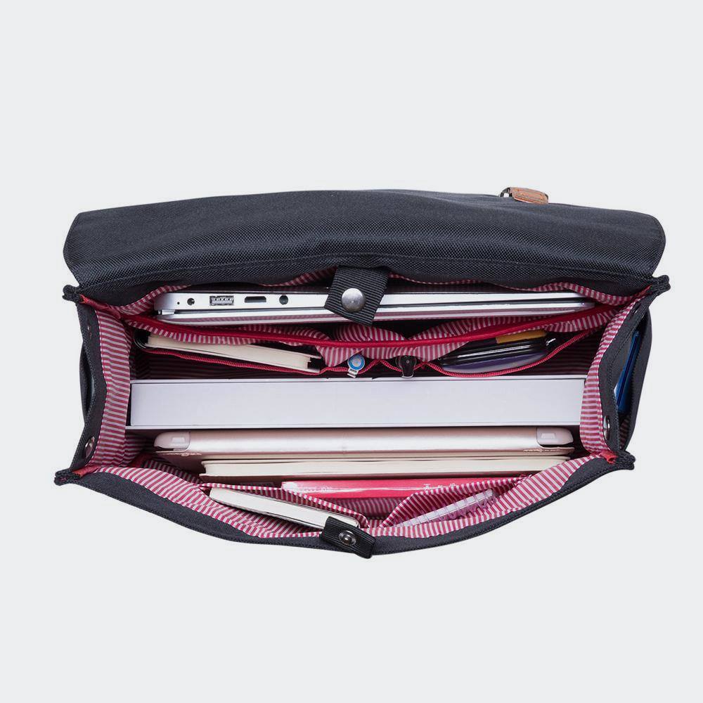 Rucsac laptop, Kaukko, Nylon/Poliester, 40x31x12 cm, Negru