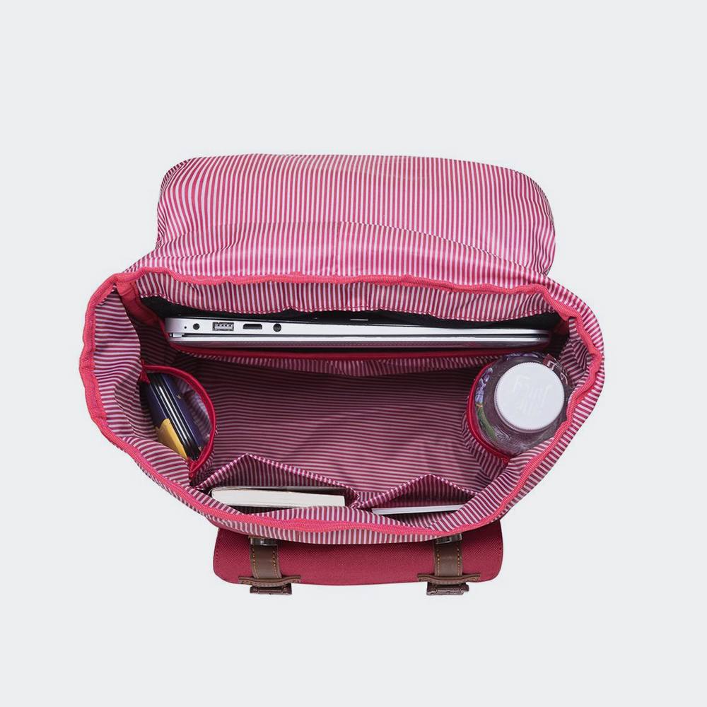 Rucsac impermeabil laptop, Kaukko, Poliester, 47x34x12 cm, Rosu