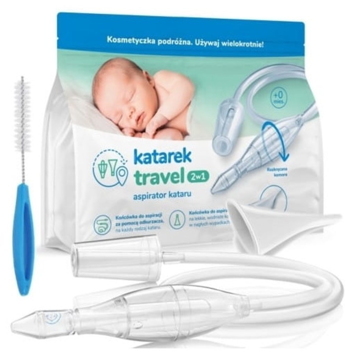 Aspirator nazal 2 in 1, Katarek, Transparent