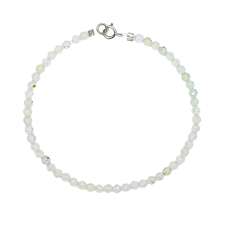 Bratara, argint 925, pietre semipretioase, Prehnit fatetat