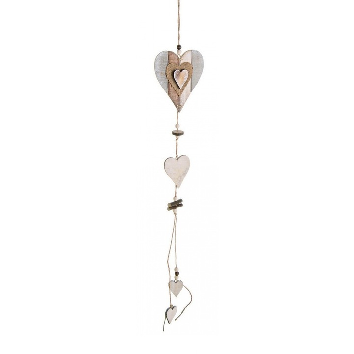 Set 12 ornamente Inimioare 11x1.5x75 cm