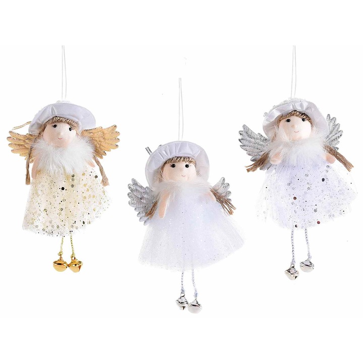 Set 6 ornamente brad Craciun Inger 10x15 cm