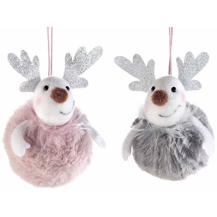 Set 4 ornamente brad Ren 5x10 cm