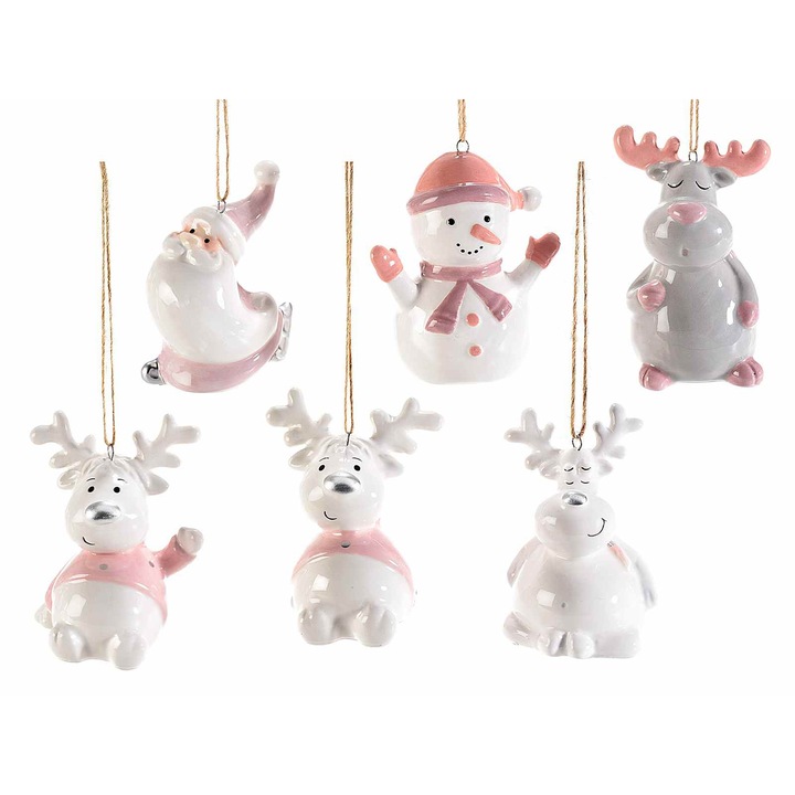 Комплект от 6 украшения за елха 4.5x4x7 см