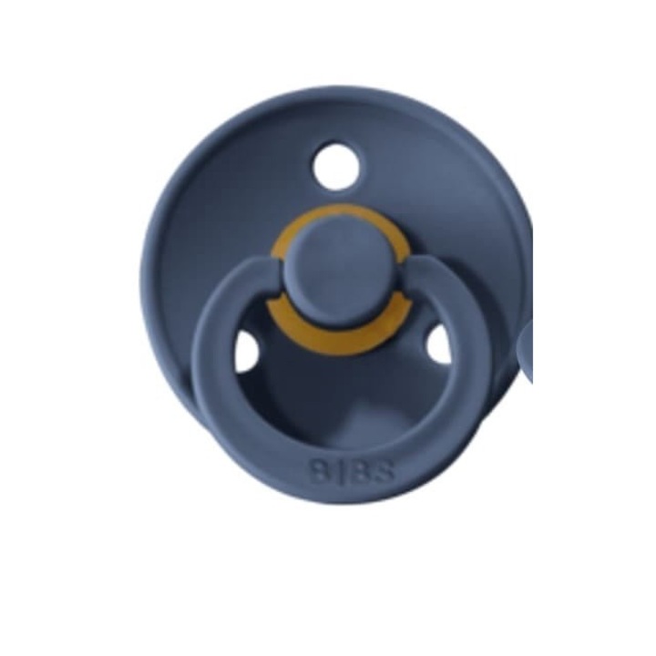 Cumi kerek cumival, előke, gumi, 0 hónap+, sötétkék