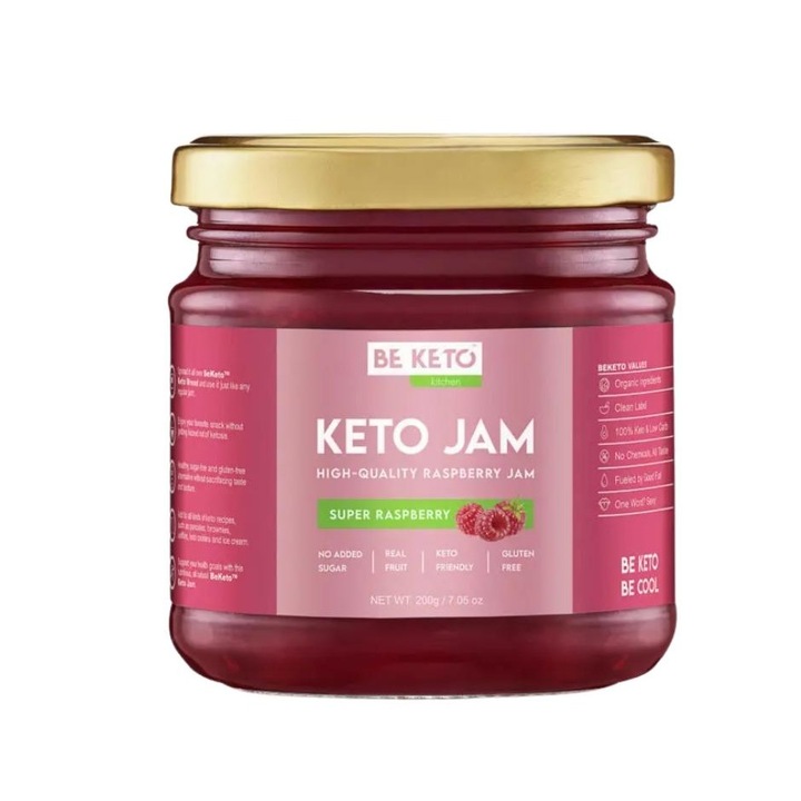 Gem Keto Jam, Very Raspberry, Capsuni Be Keto fara zahar adaugat, 200g
