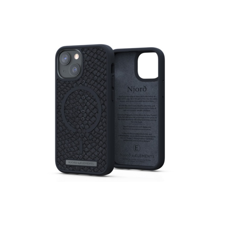 Защитен калъф Njord Vindur за iPhone 13 Mini, тъмно сив