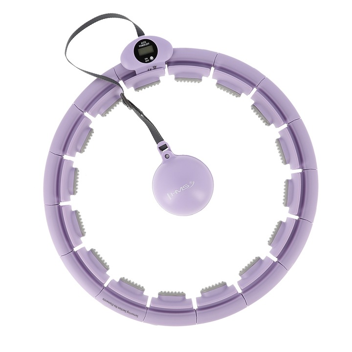 Hms fitness karika edzéshez Hula Hoop, lila, LCD képernyő, mérő