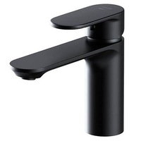 Baterie pentru lavoar Cersanit Crea, cu aerator, cartus ceramic, Negru