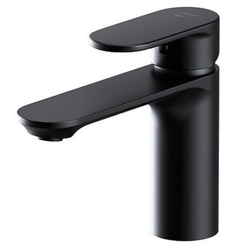 Baterie pentru lavoar Cersanit Crea, cu aerator, cartus ceramic, Negru