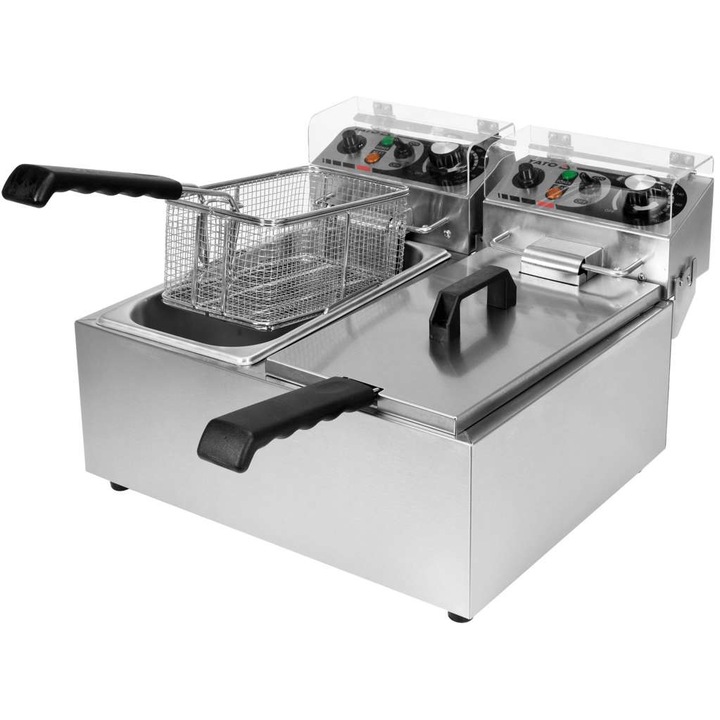 Elektromos olajsütő 2 x 3,5 literes / 2 x 6 literes Yato YG-04620