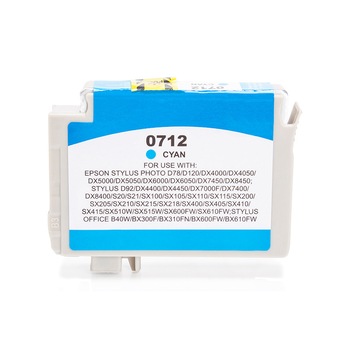 Cartus Compatibile T712 Cyan,12ML EPSON STYLUS D78/D78/D92/D120,DX 4000,DX4050,DX4400,DX5500,DX6000,DX7400,DX8400,DX9400,SX105,SX100,SX110,SX200,SX400,SX405,SX410,S20,S21,SX510,SX415,SX417,SX510,SX600. Cartus Compatibile T712 Cyan,12ML EPSON STYLUS D78/D78/D92/D120,DX 4000,DX4050,DX4400,DX5500,DX6000,DX7400,DX8400,DX9400,SX105,SX100,SX110,SX200,SX400,SX405,SX410,S20,S21,SX510,SX415,SX417,SX510,SX600.