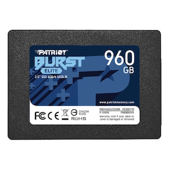 SSD, Patriot, 960GB, 2.5", SATA3, Negru