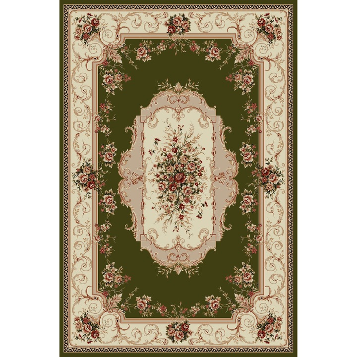 Covor Clasic, Lotos 507, Verde, 300x400 cm