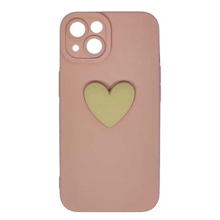 Husa compatibila cu Apple iPhone 13 model Big Heart 5D, Silicon, TPU, Viceversa