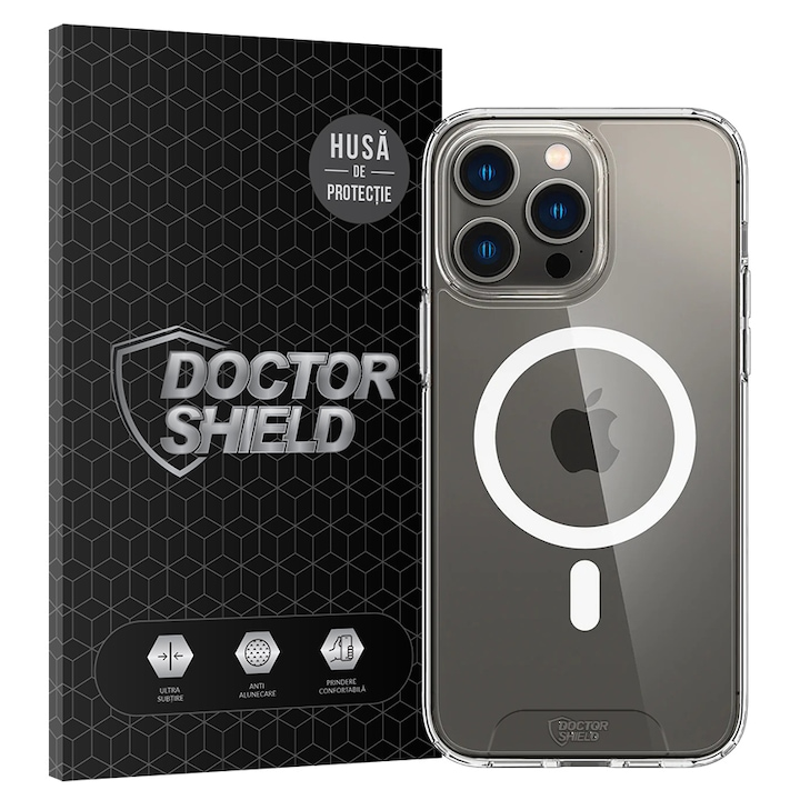 Husa de Protectie, Compatibila cu Apple iPhone 14 Pro Max, Doctor Shield Fantom, MagSafe