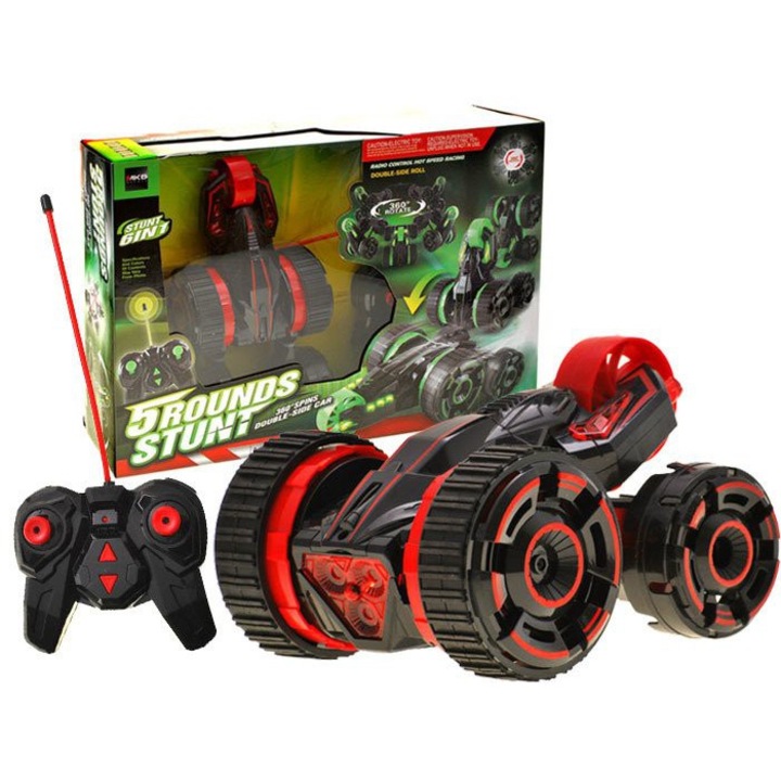 Masinuta cascadorii de jucarie, Ramiz, Rosu/Negru