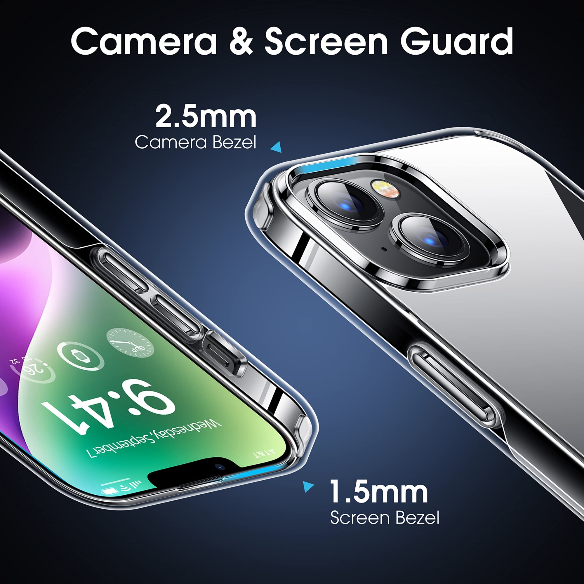 Husa de protectie, Vigeer, Compatibil cu iPhone 14 Plus, Transparent