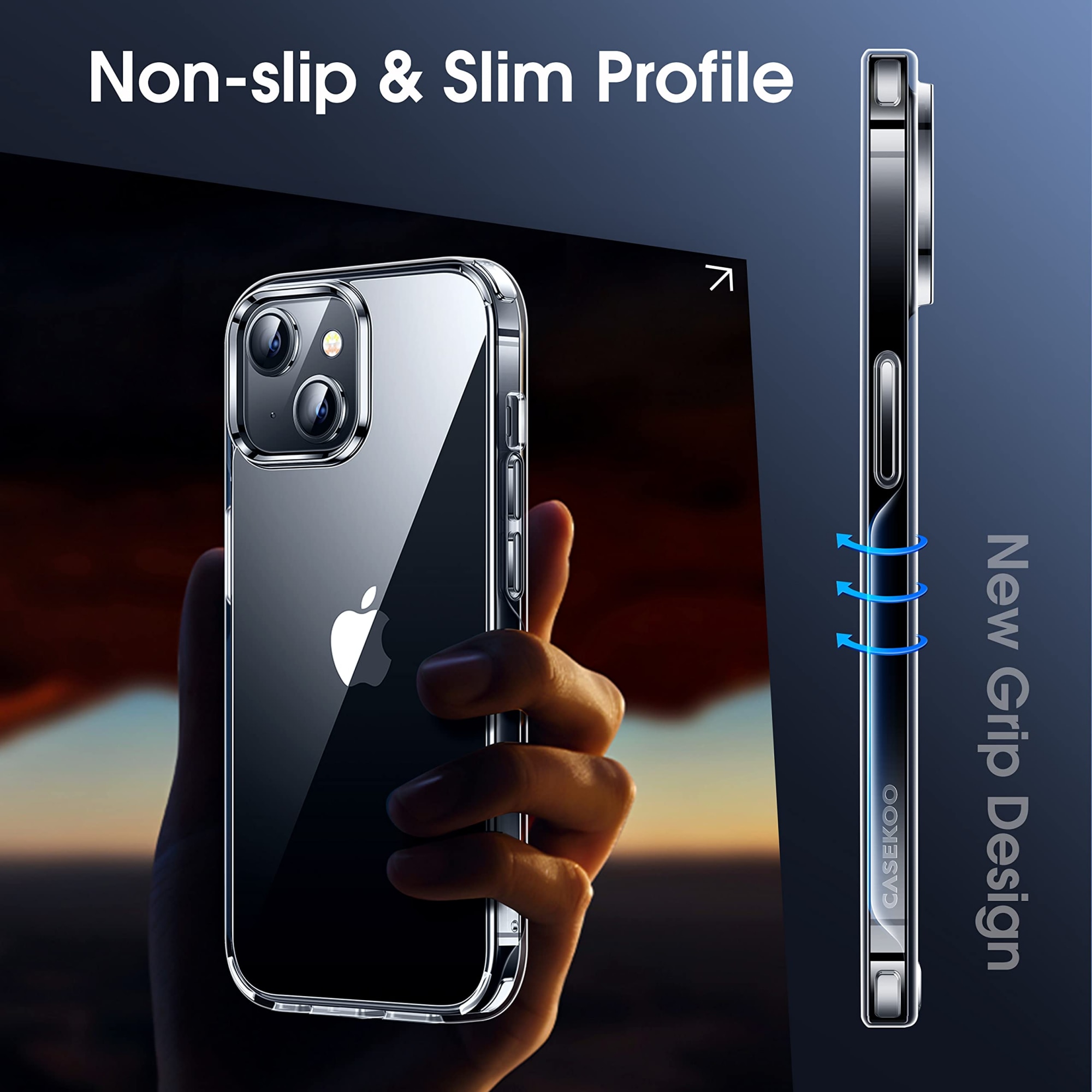 Husa de protectie, Vigeer, Compatibil cu iPhone 14 Plus, Transparent