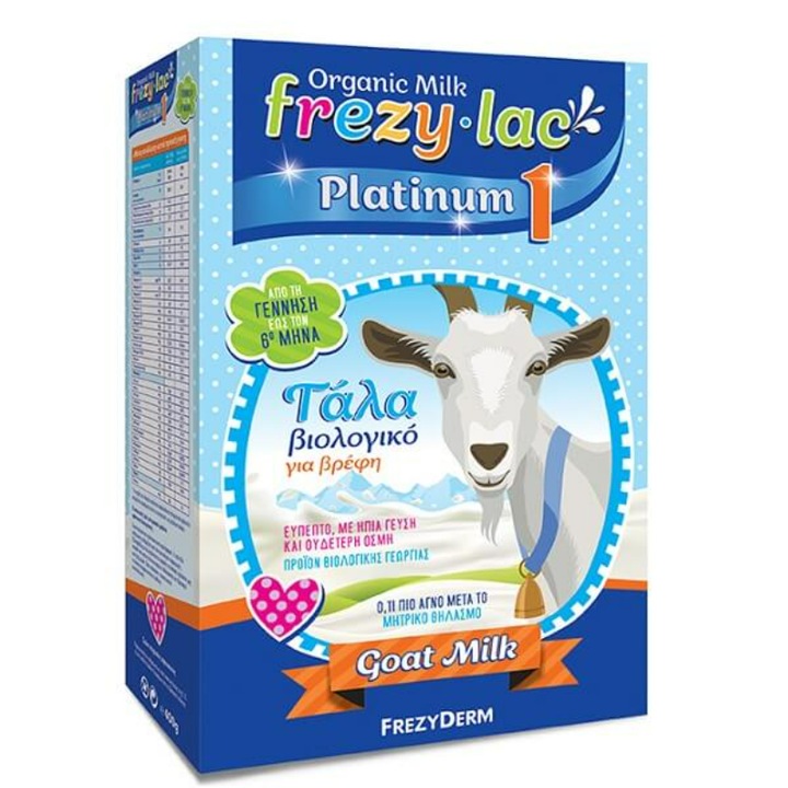 Lapte praf din lapte organic de capra Frezyderm Frezylac Platinum 1, 0 - 6 luni, 400 g