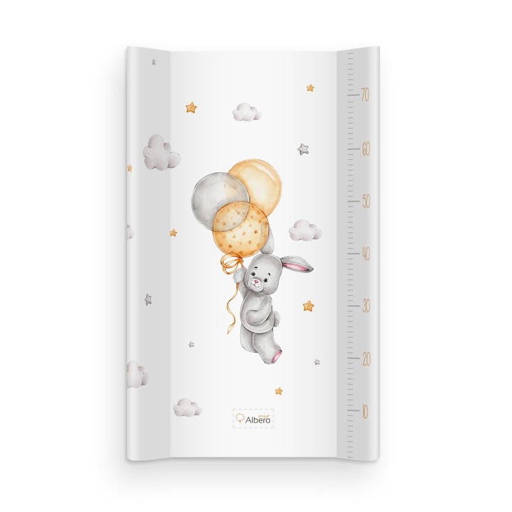 Saltea de infasat Albero Mio, PVC/Burete, 0-12 luni, 80cm, Multicolor