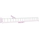 Strat inaltat gradina vidaXL, gri 620x80x36cm otel vopsit electrostatic 17.92 kg 318944
