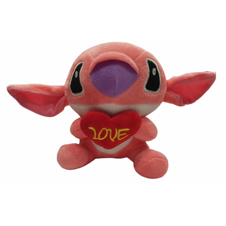 Játék Stitch, Plüss, Rózsaszín, 22x23 cm