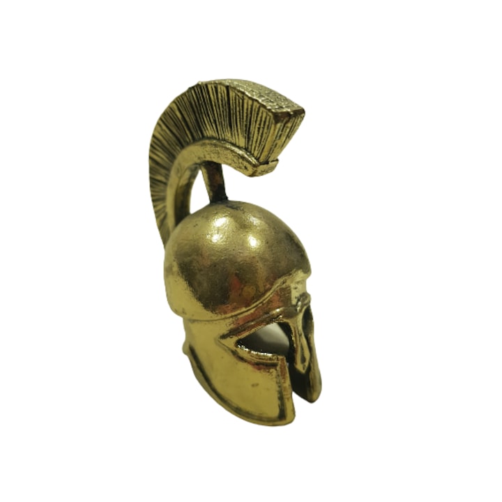 Ahelos szobor, sisak, magas címer, fém, 7 cm